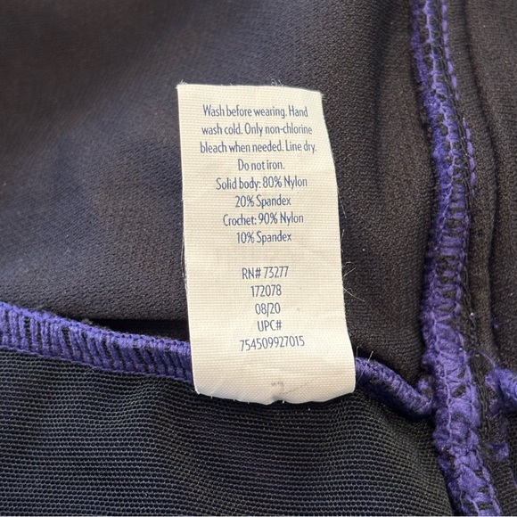 NWT Croft & Barrow One Piece Swimsuit Swim Dress Purple Size 18 - Picture 9 of 9